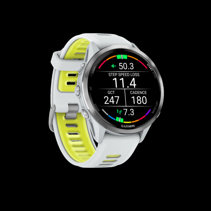 Garmin Forerunner 970 Smartwatch 47mm, Amoled, Titanium Whitestone/amp Yellow, Gps Fitness, Running, Triathlon, 15-day Battery