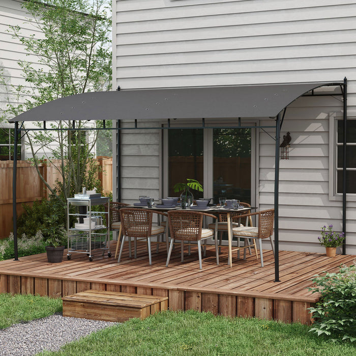 Outsunny 10' X 13' Pergola With Uv30+ Canopy, Steel Pergola Gazebo, Grey