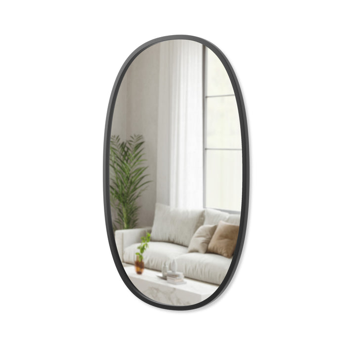 Umbra Hub Oval 24\" x 36\" Wall Mirror - Black