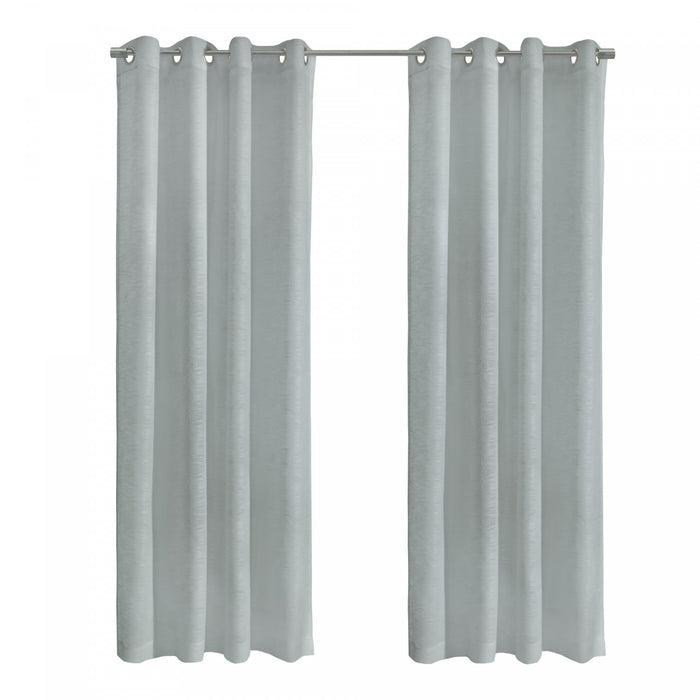 Habitat Boucle Light Grey Sheer Grommet Curtain Panel - 52 x 108