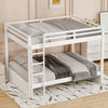 Ethan Solid Wood Queen Size Bunk Bed with Ladder, Sturdy & Space-Saving, White | Lit superpose Ethan en bois massif format Queen avec echelle, gain de place, blanc