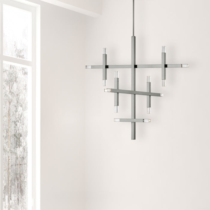 Dainolite Francesca Chandelier 42w Polished Chrome Acrylic Diffuser Lamp