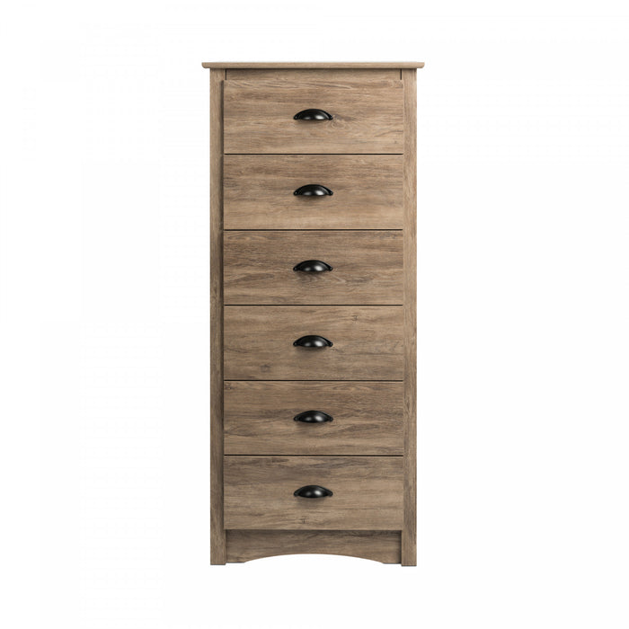 Salt Spring Tall 6-Drawer Chest - Drifted Grey