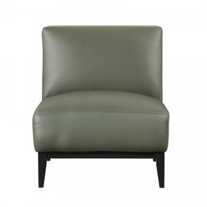 Murdock Accent Chair Green Leather