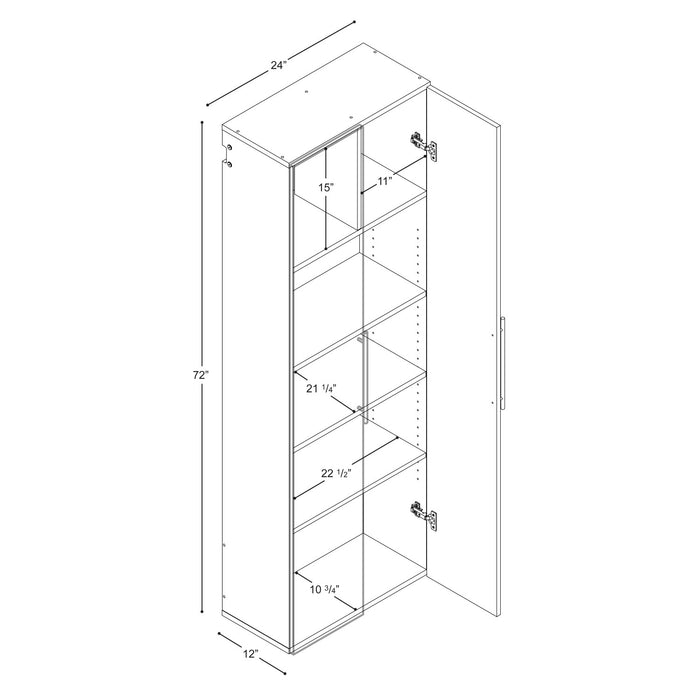 Hangups 4-shelf Garage Storage Cabinet - White