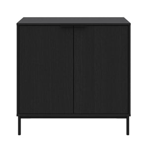 Nordika Slim 2-Door Storage Cabinet - Black