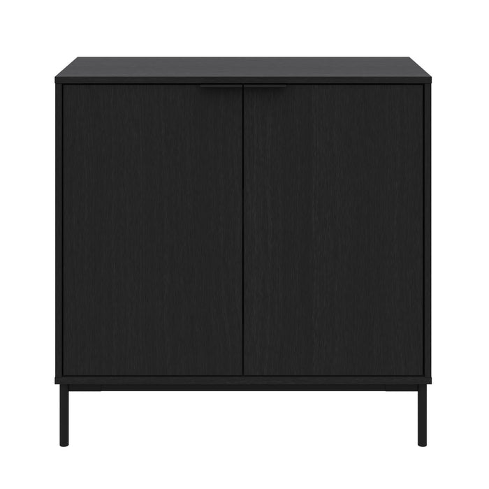 Nordika Slim 2-Door Storage Cabinet - Black