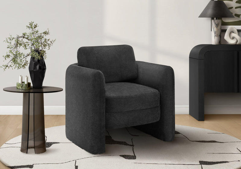 Monarch Specialties - Accent Chair, 32\"H, Upholstered, Living Room, Bedroom, Black Fabric, Contemporary