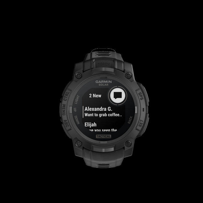 Garmin Instinct 3 45mm - Solar Tactical, Black, Gps, Led Flashlight, Mil-std-810, 40d Battery