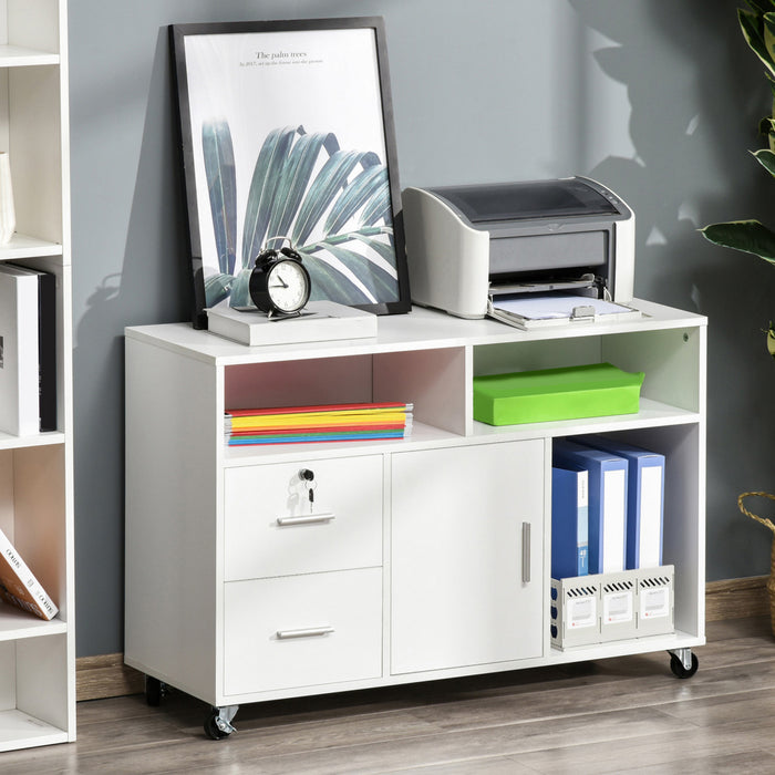 Homcom File Cabinet With 2 Lockable Drawers