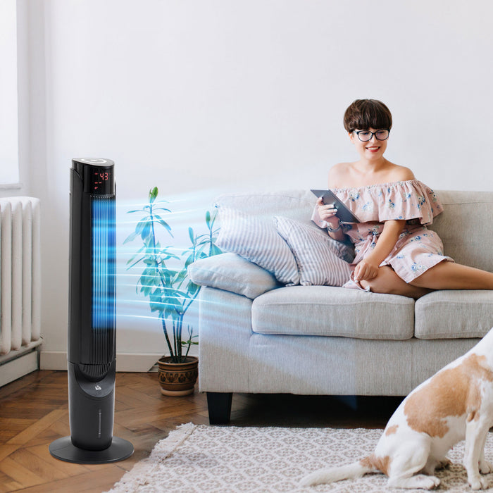 Homcom 42.25\" Tower Fan With 4 Modes And 3 Speed