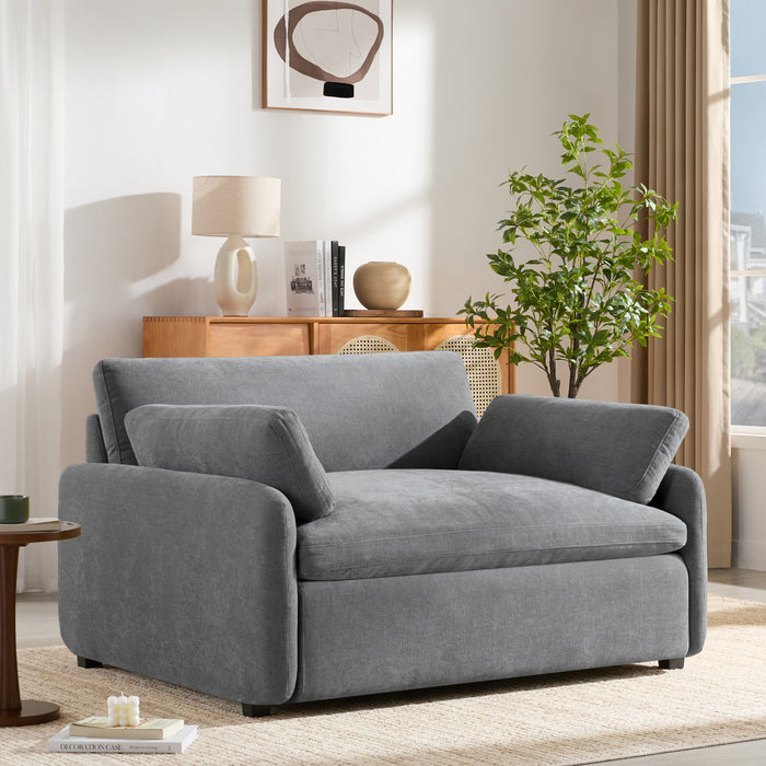 Olivia Oversized Accent Chair with Pillows,Grey