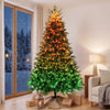 HOMCOM 7.5ft Christmas Tree with Synchronized LED, DIY, Frasier Grande Fir
