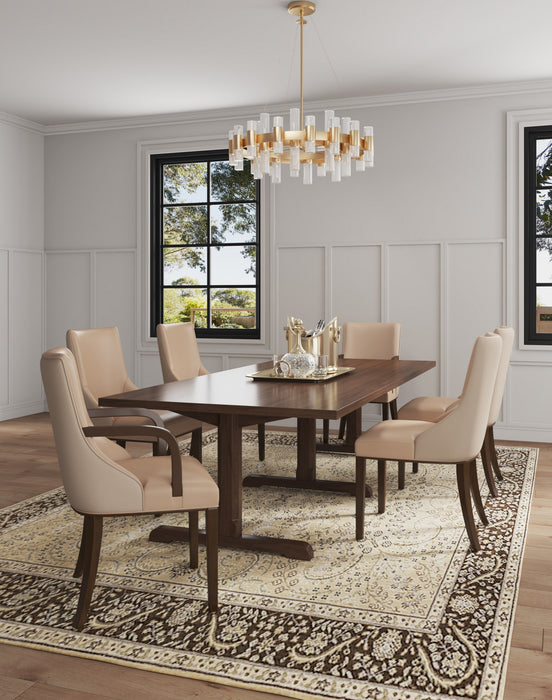 Shubert Modern 6-Piece Dining Chair Set in Tan