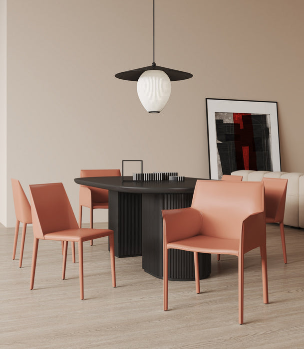 Paris Modern 8-Piece Dining Chair Set in Clay