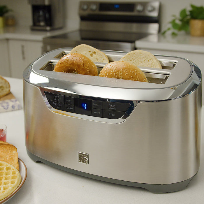 Kenmore Elite 4-Slice Auto-Lift Long Slot Toaster Stainless Steel - KKELST4SS