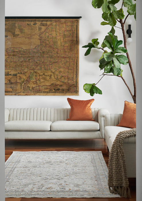 Margaux Traditional 5'3\" x 7'7\" Area Rug in Ivory Indoor Area Rug