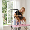 PawHut Dog Grooming Arm with Clamp, Adjustable Foldable Dog Grooming with 2 Loop Noose for Small and Medium Breeds, 18.9" -32.3", Black