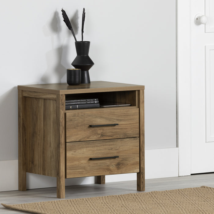 Gravity 2-drawer Nightstand - Natural Mango 