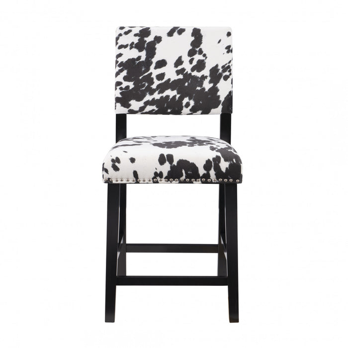 Corey Udder Madness Fabric Counter-Height Stool - Black