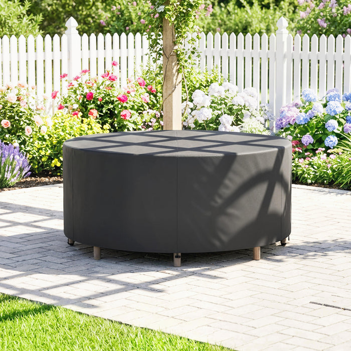 Outsunny Round Outdoor Patio Furniture Cover for Weather Protection, Black