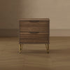 Avira Mid-Century Modern 20" Nightstand in Brown (2-Drawer) | Table de nuit Avira style milieu du siecle moderne 20" en brun (2 tiroirs)