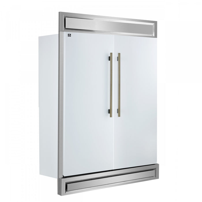Forno Maderno 60 Inch Convertible Refrigerator in White, 27.2 cu.ft. - FFFFD1722-60MG-WHT