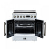 Forno Torino French Door 30 Inch White Induction Range, 4.32 cu.ft. - FFSIN0950-30WHT Electric Range | Cuisiniere a induction Torino de 30 po, blanche, avec portes francaises, 4,32 pi³ – FFSIN0950-30WHT