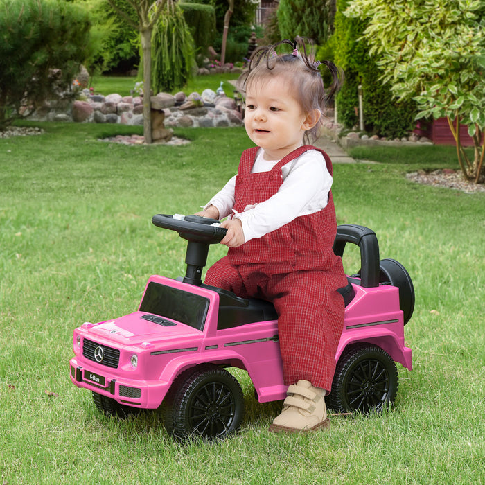 Aosom Compatible Baby Sliding Car, Ride On Toys For Toddlers, Foot To Floor Slider Push Stroller, W/horn Seat Storage Anti-overturning System Pink