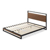 Suzanne Wood and Metal Platform Bed with Headboard - Queen Size | Suzanne lit plateforme en bois et en métal avec tête de lit - Grand
