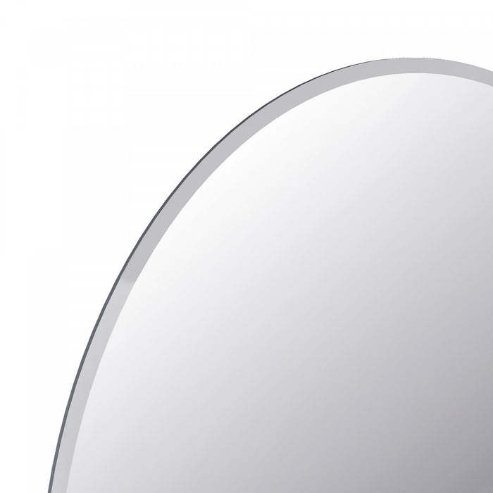 Lathe 30 Inch Frameless Round Mirror In Chrome