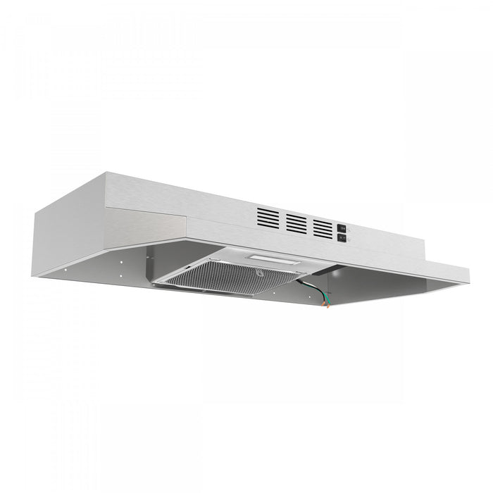 Forno Bari Espresso 30-Inch Under Cabinet Range Hood, stainless steel, 600 CFM- FRHUC5255-30