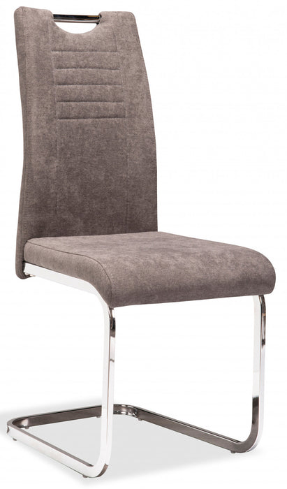 Dieppe Dining Chair, Grey Fabric (set Of 2)