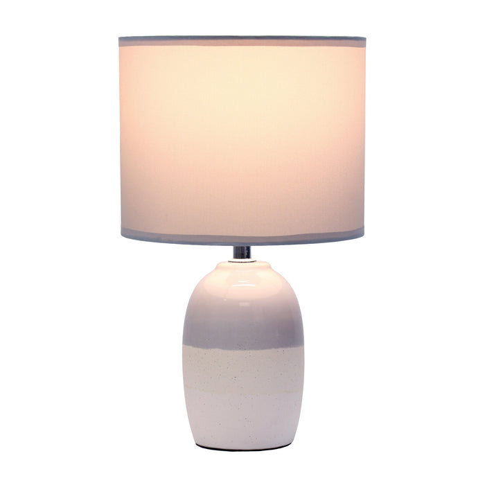Zeke Ceramic Table Lamp, Gray, 13.25\"H