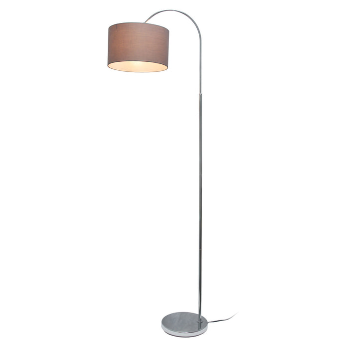 Arries Modern Arched Floor Lamp, Brushed Nickel &Silver, 66\"