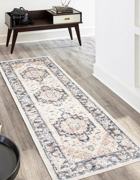 Heriza Ivory Runner Area Rug - 2'8\" X 8'2\"  