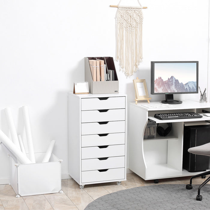 Vinsetto 7-drawer Vertical Filing Cabinet Office Storage Cabinet