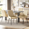 HOMCOM Dining Chairs Set of 4, PU Leather Kitchen Chairs with Steel Legs