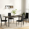 HOMCOM Dining Chairs, Set of 4, Upholstered Accent Chairs, Back, Black