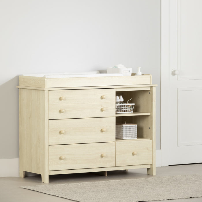 Little Smileys Changing Table - Bleached Oak