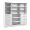 Bestar Florence 85\" Modular Reach-In/Walk-In Closet System with Storage - White