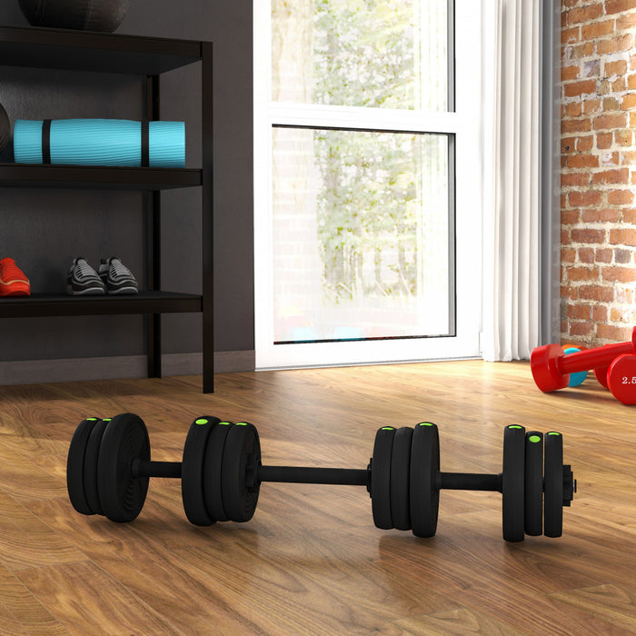 Soozier Adjustable Barbell & Dumbbells Set with Non-slip Handles, 44LBS