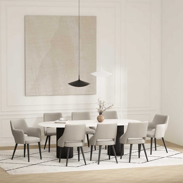 Tremont Modern 8-Piece Dining Chair Set in Stone Gray