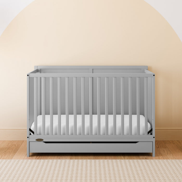 Graco Melrose 5-in-1 Convertible Crib with Drawer - Pebble Gray