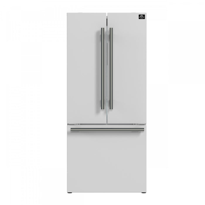Forno Espresso Gallipoli 30-inch French Door White Refrigerator, 17.5 cu.ft. - FFFFD1974-31WHT