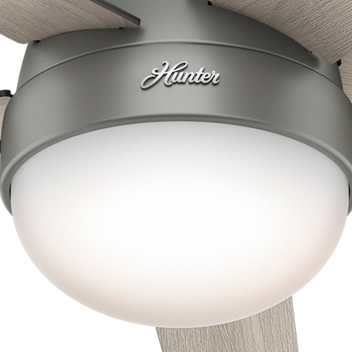 Anslee Low Profile Ceiling Fan with Light Fixture - Grey