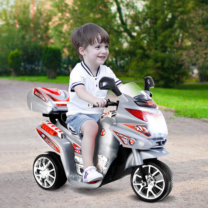 Costway Kids Ride On Motorcycle Powered Electric Toy Power Bicycle 3 Wheel 6v Battery