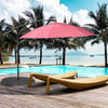 Outsunny 2-Piece Umbrella Weights Parasol Base Weights with Handle Black