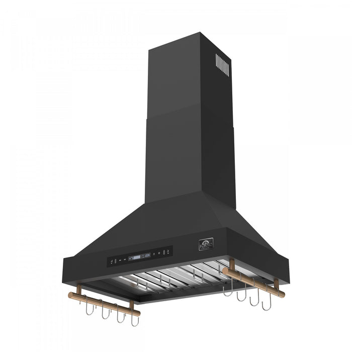 Forno Venezia 30 Inch Wall-Mounted Range Hood, Black-FRHWM5503-30BLK