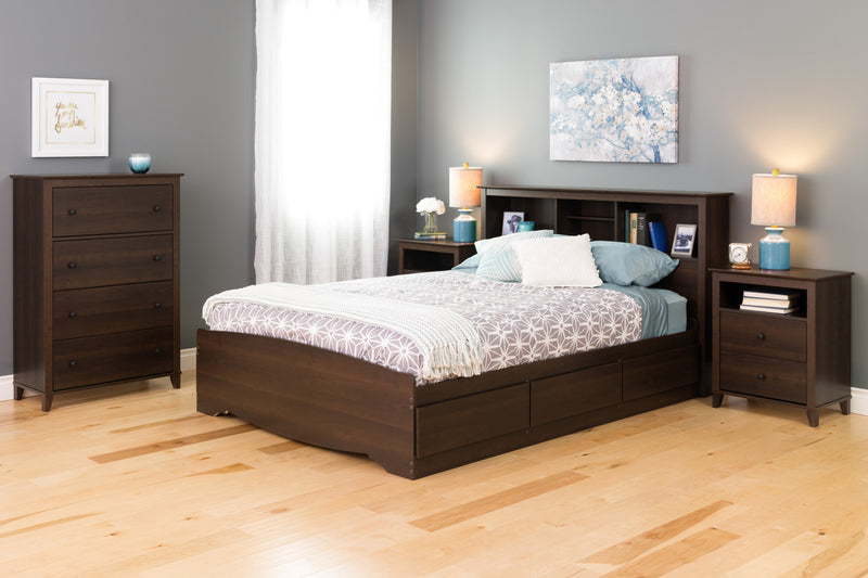 Yaletown 2-Drawer Tall Nightstand - Espresso